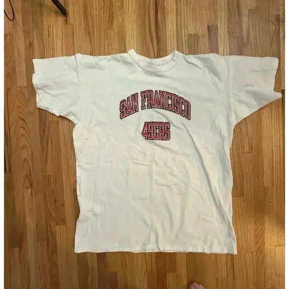 VINTAGE x Champion San Francisco 49er's White T-Shirt l SIZE XXL - Picture 6 of 8